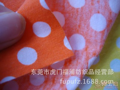 F003針織汗布 彈力圓點印花引領潮流，熒光色系點亮時尚